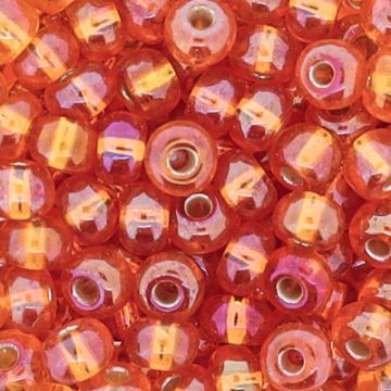 Rocailles orange AB silbereinzug 4,5 mm