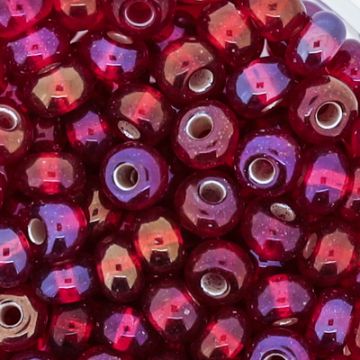Rocailles rot AB silbereinzug 4,5 mm