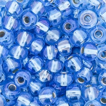 Rocailles hellblau AB silbereinzug 4,5 mm