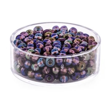 Rocailles amethyst AB silbereinzug 4,5 mm