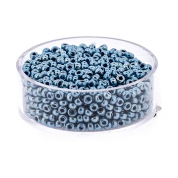 Metallicrocailles hellblau 2,6 mm