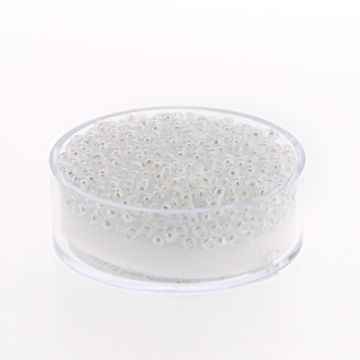 Japanische Miyuki Rocailles col.inside white rainbow 2,2 mm 12 gr