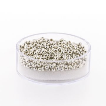 Japanische Miyuki Rocailles metallic silver 2,2 mm 7 gr