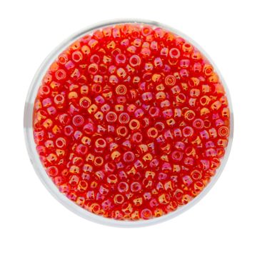 Jap. Miyukirocailles transparent orange rainbow 2,2 mm 12 gr