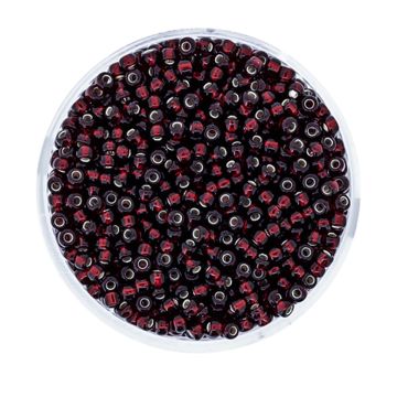 Jap. Miyukirocailles silverlined siam 2,2 mm 12 gr
