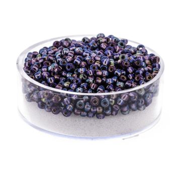Jap. Miyukirocailles silverlined tanzanite rainbow 2,2 mm 12 gr