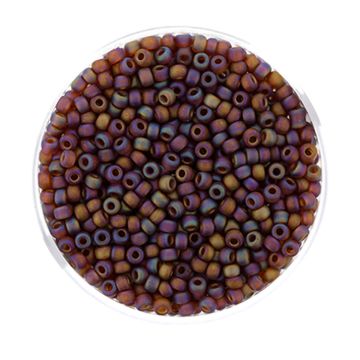 Jap. Miyukirocailles transp.red rainbow 2,2 mm 12 gr