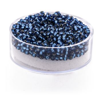 Jap. Miyukirocailles silverlined turquoise 2,2 mm 12 gr