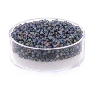 Jap. Miyukirocailles matt indian safir rainbow 2,2 mm 12 gr
