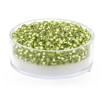 Jap. Miyukirocailles silverlined light olivine 2,2 mm 12 gr