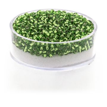 Jap. Miyukirocailles silverlined peridot 2,2 mm 12 gr