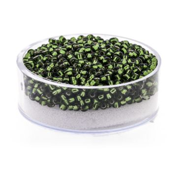 Jap. Miyukirocailles silverlined olivine 2,2 mm 12 gr