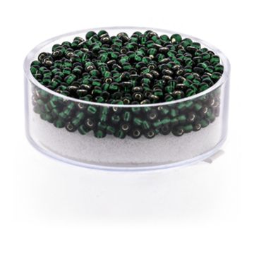 Japanische Miyuki Rocailles silverlined emerald 2,2 mm 12 gr