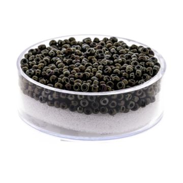 Japanische Miyuki Rocailles metallic green irisierend 2,2 mm 12 gr