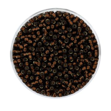 Jap. Miyukirocailles silverlined smoked topas 2,2 mm
