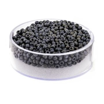 Japanische Miyuki Rocailles matt dark grey 2,2 mm 10 gr