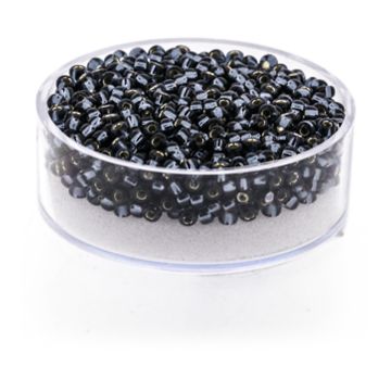 Japanische Miyuki Rocailles silverlined black diamond 2,2 mm 12 gr