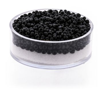 Japanische Miyuki Rocailles opaque black 2,2 mm 12 gr