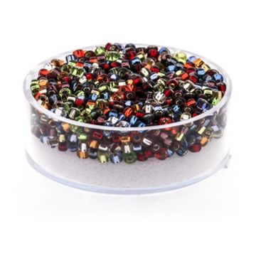 Japanische Miyuki Rocailles Mix silverlined 2,2 mm 12 gr