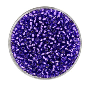 Jap. Miyukirocailles silverlined dark lilac 2,2 mm 12 gr