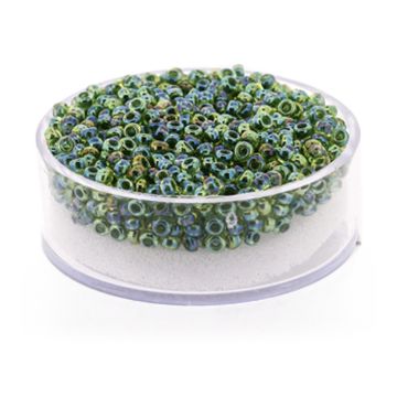 Jap. Miyukirocailles rainbow light green 2,2 mm 12 gr