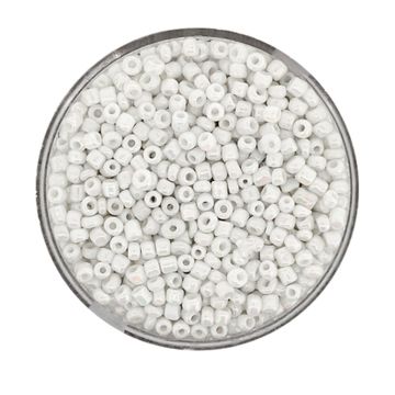 Rocailles weiß AB 2,6 mm 17 gr