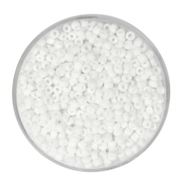 Rocailles weiß matt 2,6 mm 17 gr