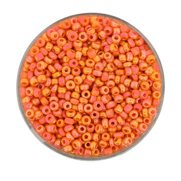 Rocailles orange AB 2,6 mm 17 gr
