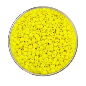 Rocailles gelb matt 2,6 mm 17 gr