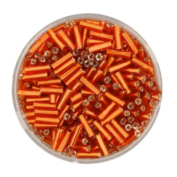 Glasstifte orange silbereinzug 6 mm 17 gr