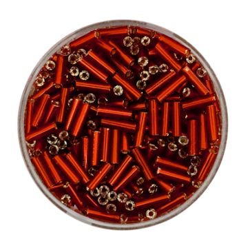 Glasstifte orange-rot silbereinzug 6 mm 17 gr