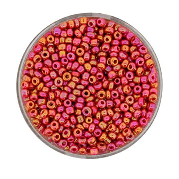 Rocailles rosa AB glänzend 2,6 mm 17 gr