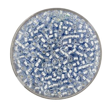 Rocailles hellgrau silbereinzug 2,6 mm 17 gr