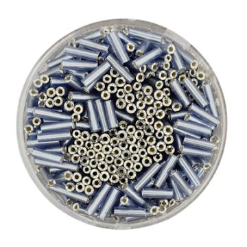 Glasstifte grau silbereinzug 6 mm 17 gr