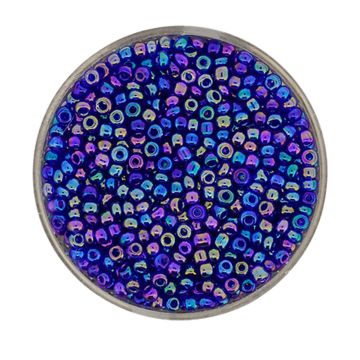 Rocailles dunkelblau AB 2,6 mm 17 gr
