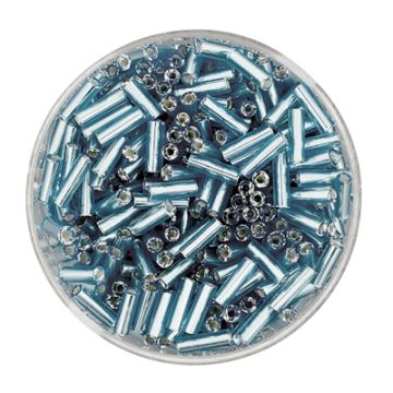 Glasstifte hellblau silbereinzug 6 mm 17 gr