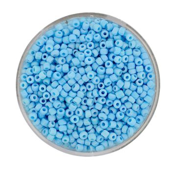 Rocailles hellblau glänzend 2,6 mm 17 gr