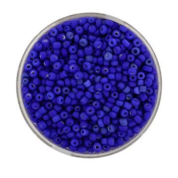 Rocailles dunkelblau matt 2,6 mm 17 gr