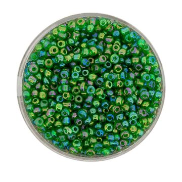 Rocailles dunkelgrün AB 2,6 mm 17 gr
