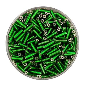 Glasstifte grün silbereinzug 6 mm 17 gr