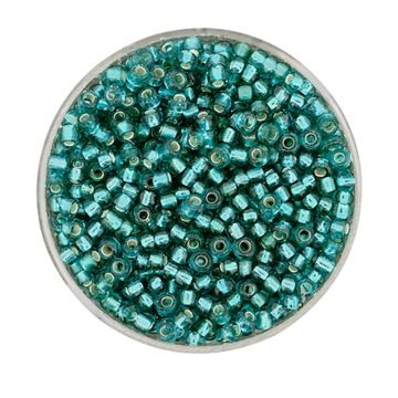 Rocailles emerald silbereinzug 2,6 mm 17 gr