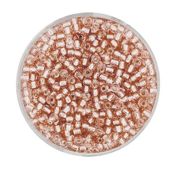 Rocailles hellrosa silbereinzug 2,6 mm 17 gr