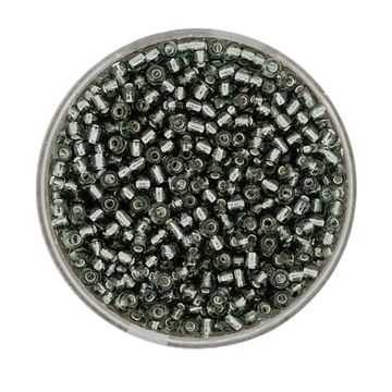 Rocailles grau silbereinzug 2,6 mm 17 gr