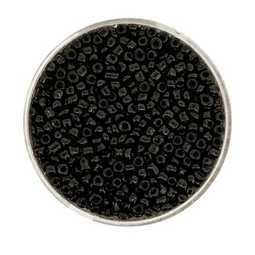 Rocailles schwarz glänzend 2,6 mm 17 gr