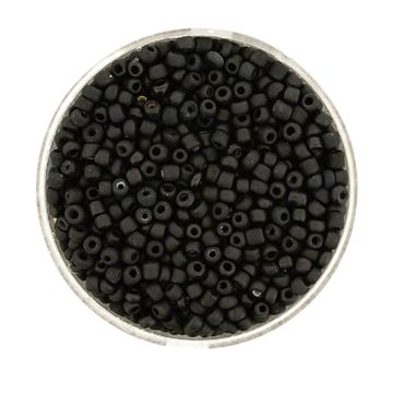 Rocailles schwarz matt 2,6 mm 17 gr
