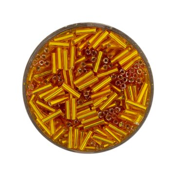 Glasstifte hellorange silbereinzug 6 mm 17 gr