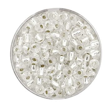 Rocailles kristall silbereinzug 4 mm 17 gr