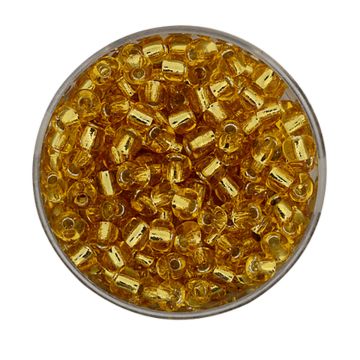 Rocailles topas silbereinzug 4 mm 17 gr