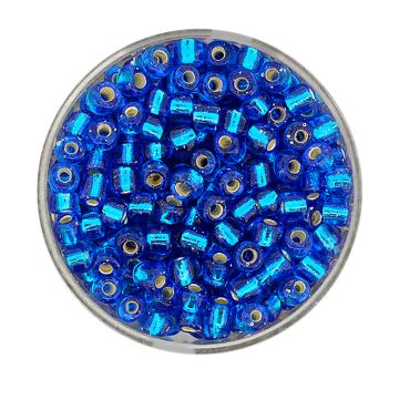 Rocailles aqua silbereinzug 4 mm 17 gr