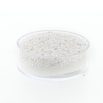 Hochw. jap. Delica Beads pearl white 2 mm